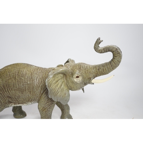 1307 - A Franz Bergman style cold painted bronze elephant, 33.5cm wide. Condition - good