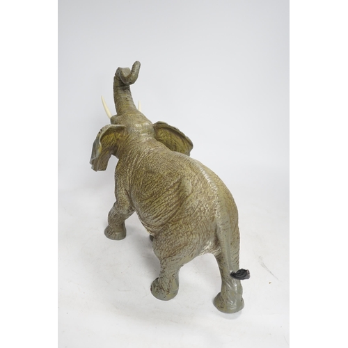 1307 - A Franz Bergman style cold painted bronze elephant, 33.5cm wide. Condition - good