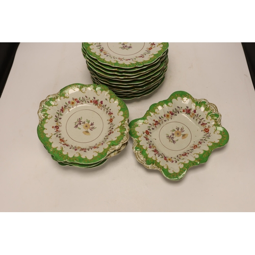 1326 - A 19th century Masons Ironstone thirteen piece dessert service. Condition - some repairs, half in po... 