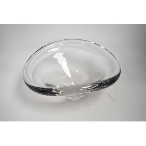 1330 - A Darlington clear glass bowl, 32cm wide, 15cm high. Condition - good