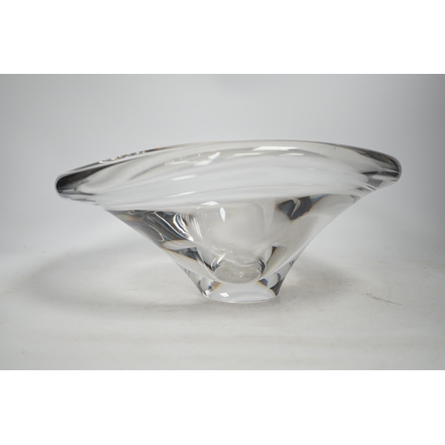 1330 - A Darlington clear glass bowl, 32cm wide, 15cm high. Condition - good