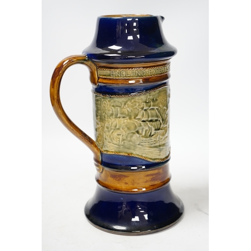 1354 - A Doulton Nelson Centenary commemorative jug, 1905, 28cm high. Condition - fair to good