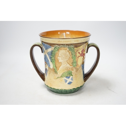 1357 - A Doulton 1937 commemorative cup, coronation of George VI & Elizabeth, limited edition 732/2000, 16c... 