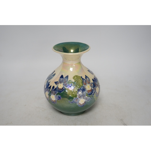 1361 - A limited edition Moorcroft Moorland Chelsea works Burslem lustre vase 107/750, 15cm high. Condition... 