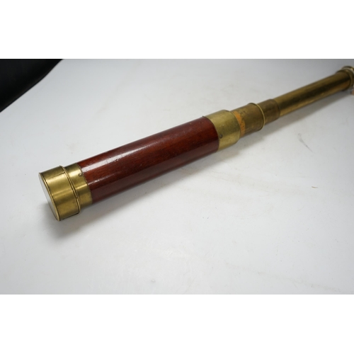 1372 - A 19th century four draw telescope made by J.P. Cutts of London. Condition - fair