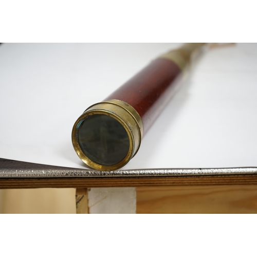 1372 - A 19th century four draw telescope made by J.P. Cutts of London. Condition - fair