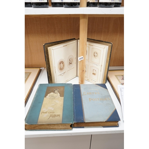 1374 - An Edwardian Royal commemorative photograph nautical album, mostly Royal Navy, leather bound, toge... 