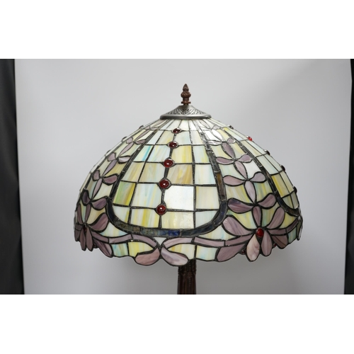 1378 - A reproduction Tiffany style table lamp, approximately 60cm high. Condition - good