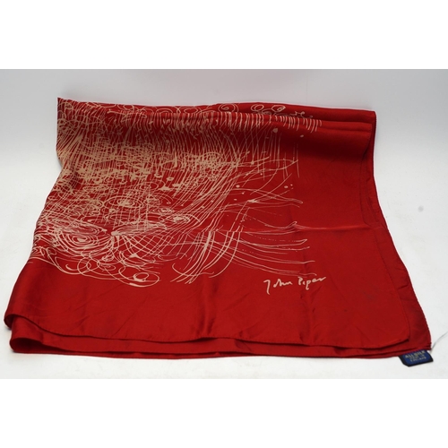 1426 - A John Piper silk scarf, 79 x 77cm. Condition - fair to good