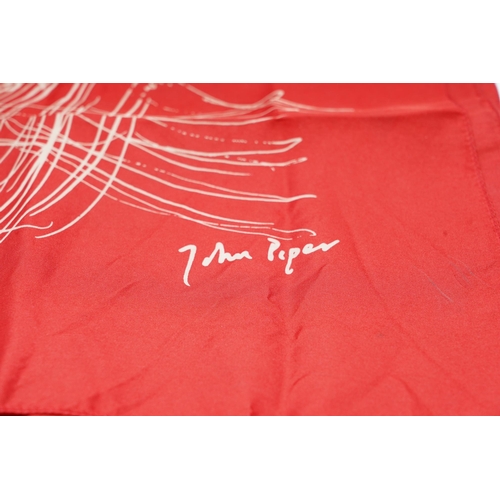 1426 - A John Piper silk scarf, 79 x 77cm. Condition - fair to good