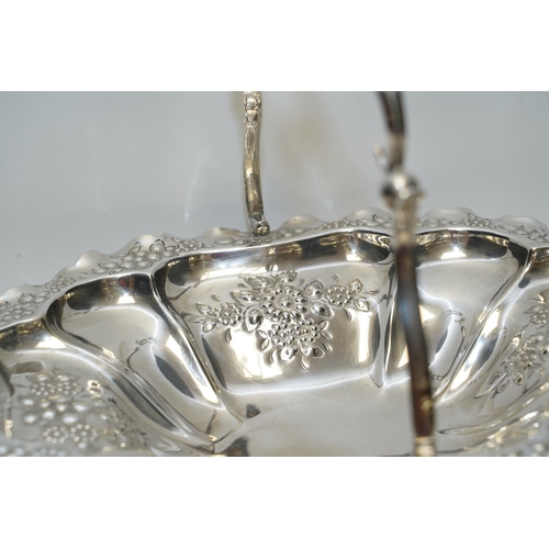 1435 - A silver plated breakfast butter dish, an EPNS basket and a pair of salad servers. Condition - good... 