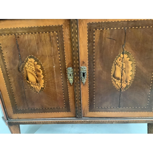 10 - An early 19th century Dutch marquetry inlaid mahogany secretaire à abbatant, width 82cm, depth 41cm,... 