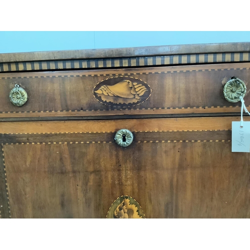 10 - An early 19th century Dutch marquetry inlaid mahogany secretaire à abbatant, width 82cm, depth 41cm,... 