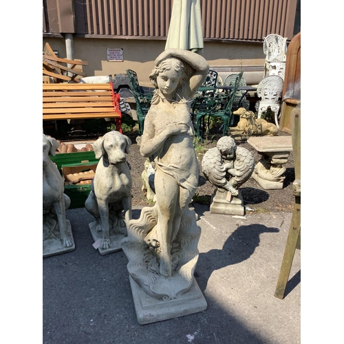 151 - A reconstituted stone 'Venus' garden statue, height 112cm. Condition - good