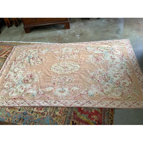 22 - An Aubusson style tapestry rug, approx. 220 x 140cm. Condition - good