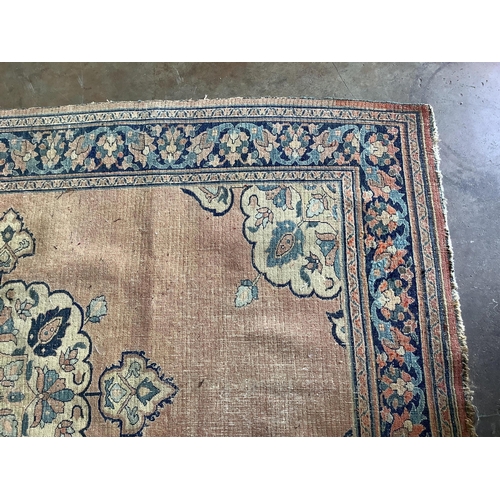 92 - An antique Chinese rug, 160 x 120cm. Condition - fair