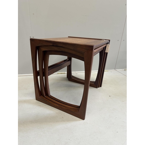 1018 - A nest of three mid century G Plan teak tea tables, width 53cm, depth 43cm, height 49cm. Condition -... 