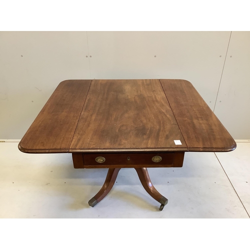 1051 - A Regency mahogany Pembroke breakfast table, width 105cm, depth 62cm, height 72cm. Condition - fair... 