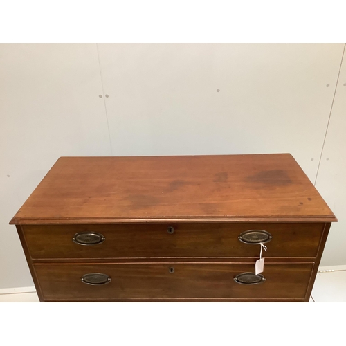 1061 - A George IV mahogany four drawer chest, width 114cm, depth 50cm, height 108cm. Condition - fair... 