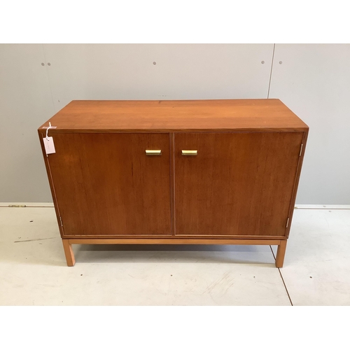 1068 - A 1950's Heal's teak side cabinet, width 107cm, depth 45cm, height 72cm. Condition - fair