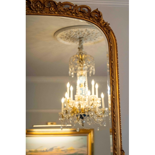 1112 - A Victorian style giltwood and composition overmantel mirror, width 140cm, height 164cm. Condition -... 