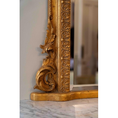 1114 - A Victorian style giltwood and composition overmantel mirror, width 138cm, height 180cm. Condition -... 