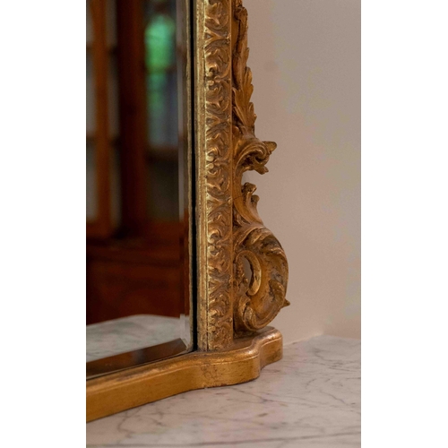 1114 - A Victorian style giltwood and composition overmantel mirror, width 138cm, height 180cm. Condition -... 