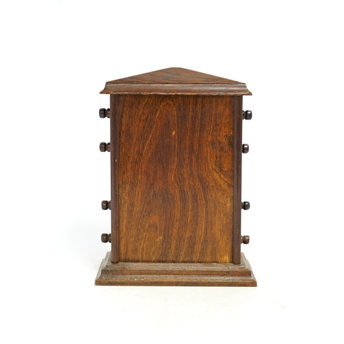 1259 - An early 20th century oak perpetual calendar, 19cm wide, 26cm high. Condition - fair