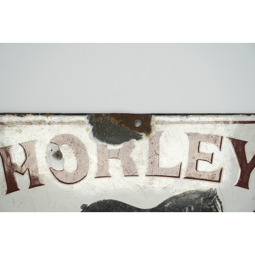 1280 - An early 20th century Thorley's Food rectangular enamel advertising sign, 30 x 20cm. Condition - poo... 