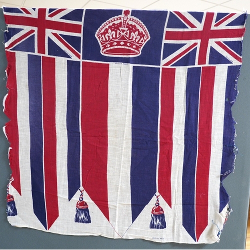 1282 - A vintage Union flag, approximately 240 x 120cm, a smaller âSaleâ flag and other assorted flags ... 