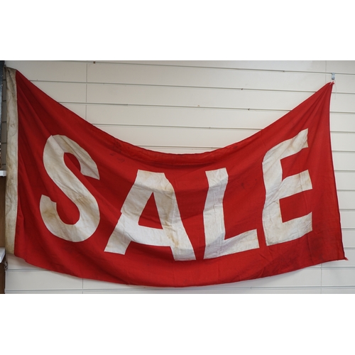 1282 - A vintage Union flag, approximately 240 x 120cm, a smaller âSaleâ flag and other assorted flags ... 