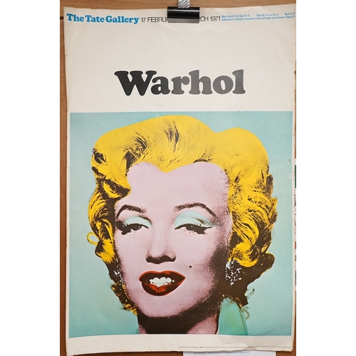 1292 - A 1971 Tate gallery Warhol Exhibition advertising poster, 51cm wide, 76cm high. Condition - fair... 