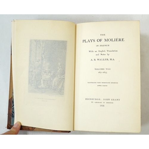 1297 - Â° Â° Thackeray, William Makepeace - Works, 1902, half calf, 13 vols;  Moliere, Jean Baptiste - Play... 