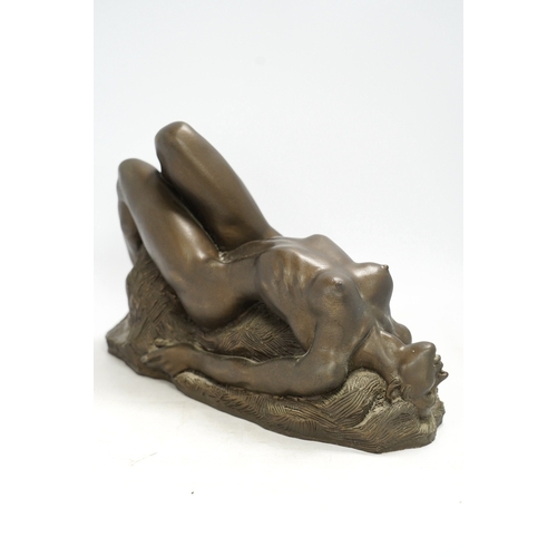 1299 - Ronald Cameron, 'Marnie', cold cast resin bronze of a reclining nude, signed, limited edition 7/25, ... 