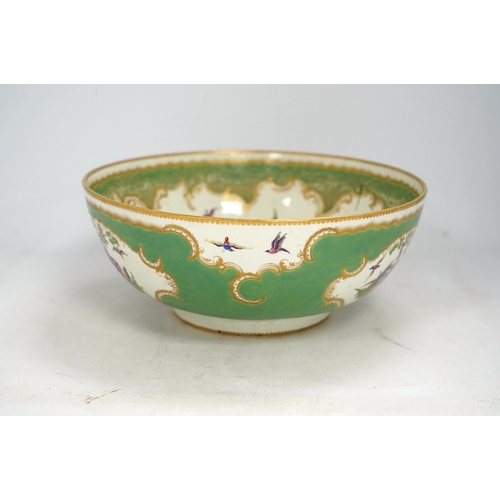 1321 - A large Worcester 'Fantastic Birds' bowl, c.1780, 28cm diameter. Condition - good, would benefit fro... 