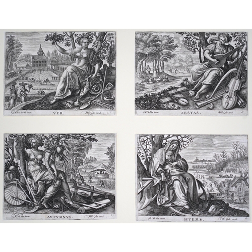 10 - Maerten de Vos (Dutch, 1532-1603 The Four Seasonsset of four engravings c.1590Hollstein 1424  1427 ... 