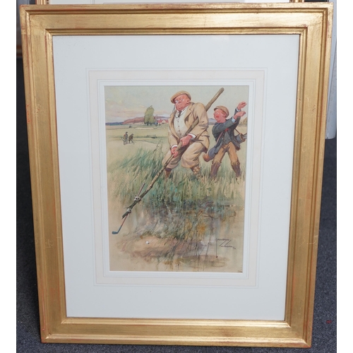 100 - § § Lawson Wood (British, 1878-1957) 'In the rough'watercoloursigned and dated 192235 x 25cm... 