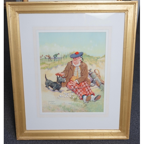 101 - § § Lawson Wood (British, 1878-1957) 'A Bonny Game'watercoloursigned, with original artist's bill of... 