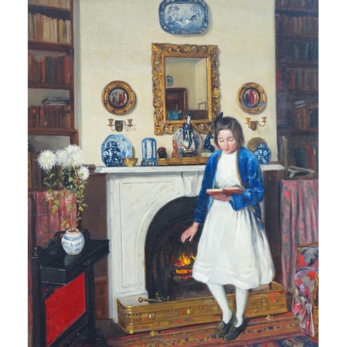 104 - Denys George Wells V.P.R.B.A. B.E.M. (British, 1881-1973) Portrait of the artist's daughter, standin... 