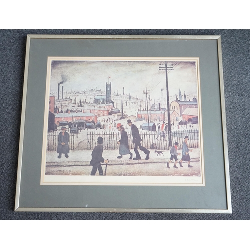 116 - § § Laurence Stephen Lowry RA, RBA (British 1887-1976) View of a Townoffset lithographsigned in penc... 