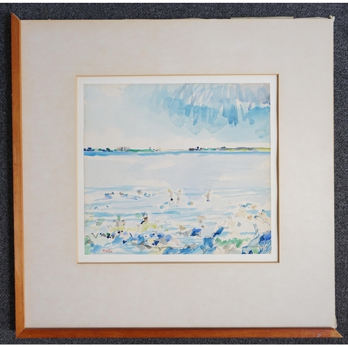 122 - Philip Sutton (British, b.1928) 'Bathers, IOM 1979'watercoloursigned27 x 29cm... 