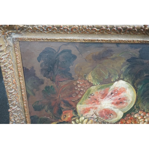 13 - Continental School Still life of fruit in the 17th century styleoil on canvas82 x 110cm... 