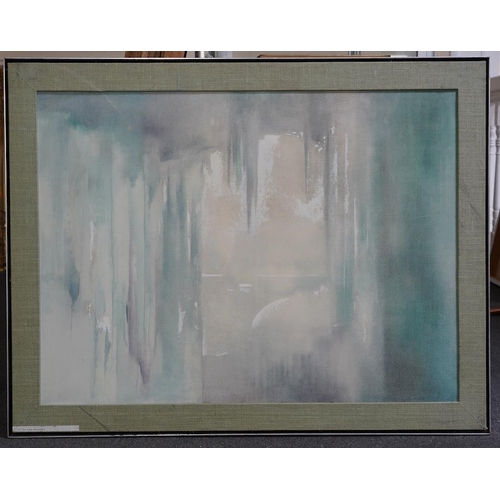 130 - David Smith (British, 1930-1999) 'Ice cave, Antarctica'oil on canvassigned and dated 197776 x 102cm ... 