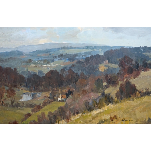 148 - § § Edward Wesson RI RSMA (British, 1910-1983) 'The Chantries from Pewley Hill'oil on boardsigned50 ... 