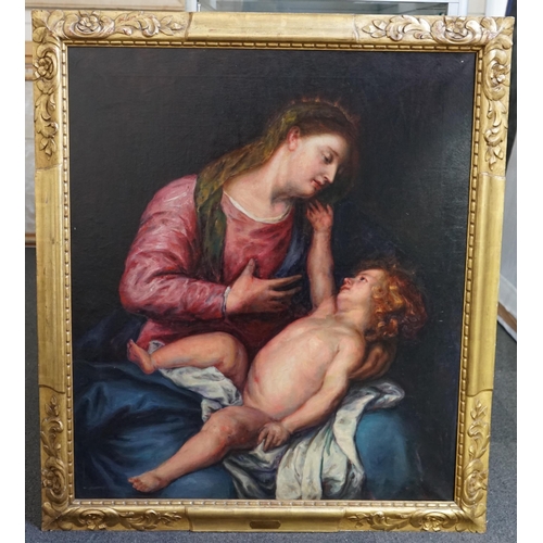 15 - After Anthony Van Dyck (1599-1641) Madonna and childoil on canvas100 x 85cm... 