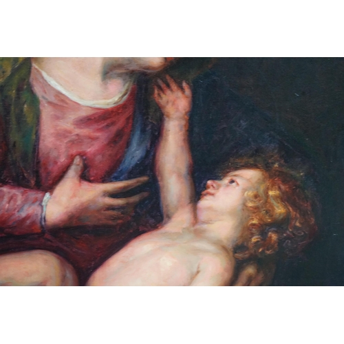 15 - After Anthony Van Dyck (1599-1641) Madonna and childoil on canvas100 x 85cm... 