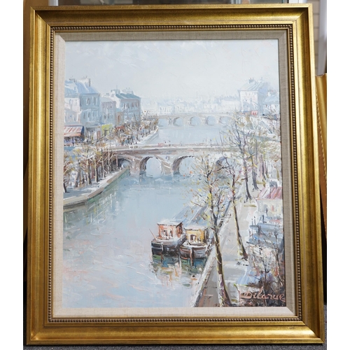 153 - Lucien Delarue (French, 1925-2011) 'La Seine à Paris'oil on canvassigned60 x 49cm... 