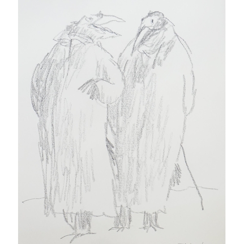 158 - § § Sir Quentin Saxby Blake OBE (British, b.1932) 'Serious birds #1'chinagraph printsigned in ink42 ... 