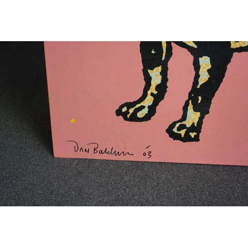 169 - Dan Baldwin (b.1972) 'little Gay Fucker' #2mixed media on canvassigned, dated '03 and inscribed vers... 