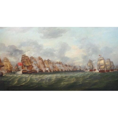 19 - 19th Century English School The Battle of St Vincent, 14 February 1797oil on canvas78 x 125cm... 